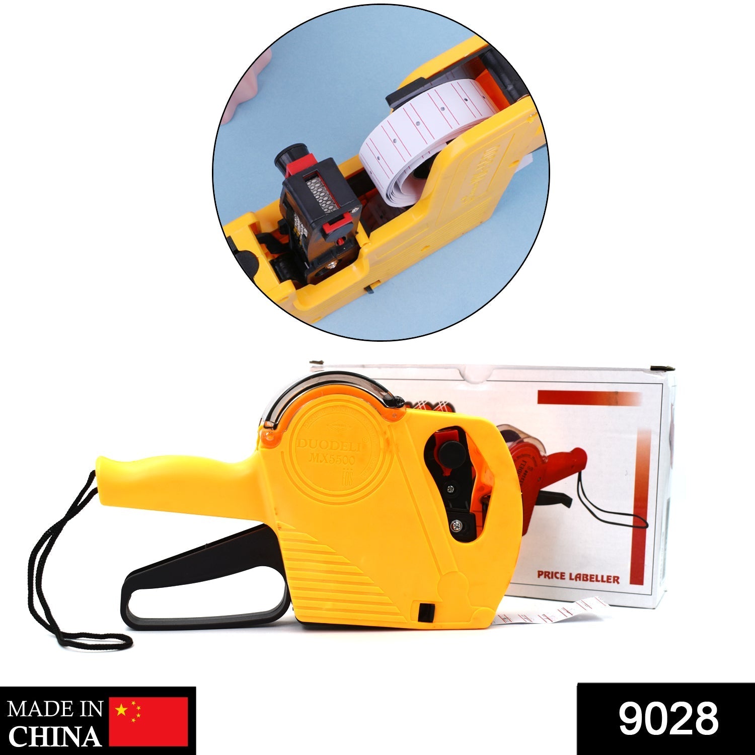 9028 Price Labeller Gun widely used in departmental stores and markets for price tagging among customers.
