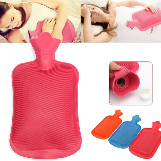 (Small) Rubber Hot Water Heating Pad Bag for Pain Relief