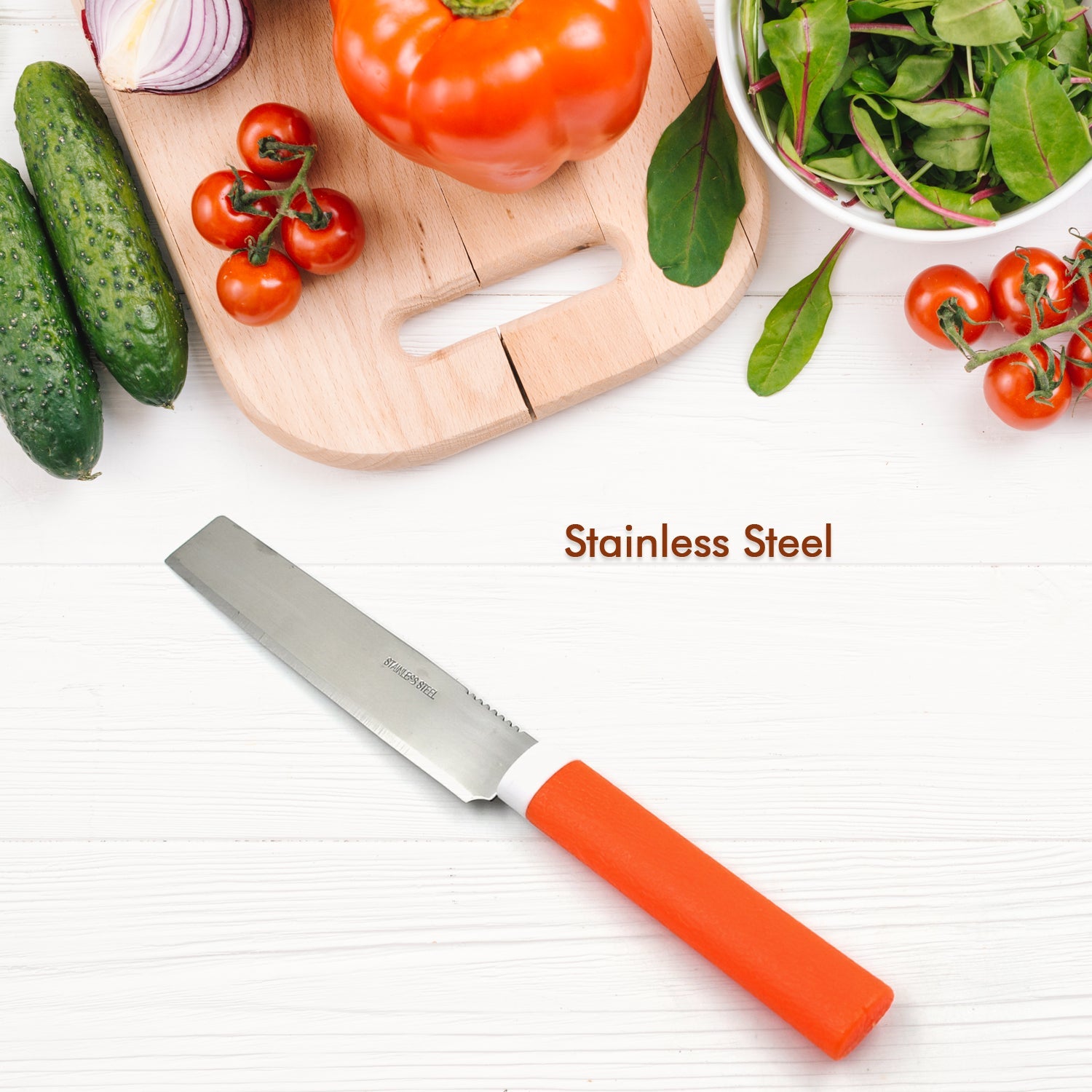 Stainless Steel Knife For Kitchen Use, Knife Set, Knife & Non-Slip Handle With Blade Cover Knife