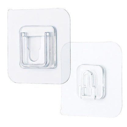 7433 Transparent Adhesive Male Hook Used For Hanging Various Types Of Items (1Pc)