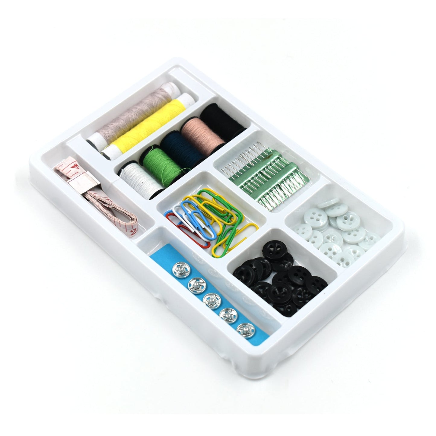 6051 62 Pc Sewing Set used for sewing of clothes and fabrics including all home purposes.