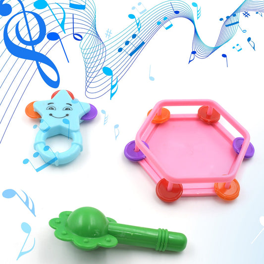 Musical Gallery Khanjari Musical Instrument Toy Baby Play Toy Fun Return Gift for Kids Birthday  (3 Pc Set)