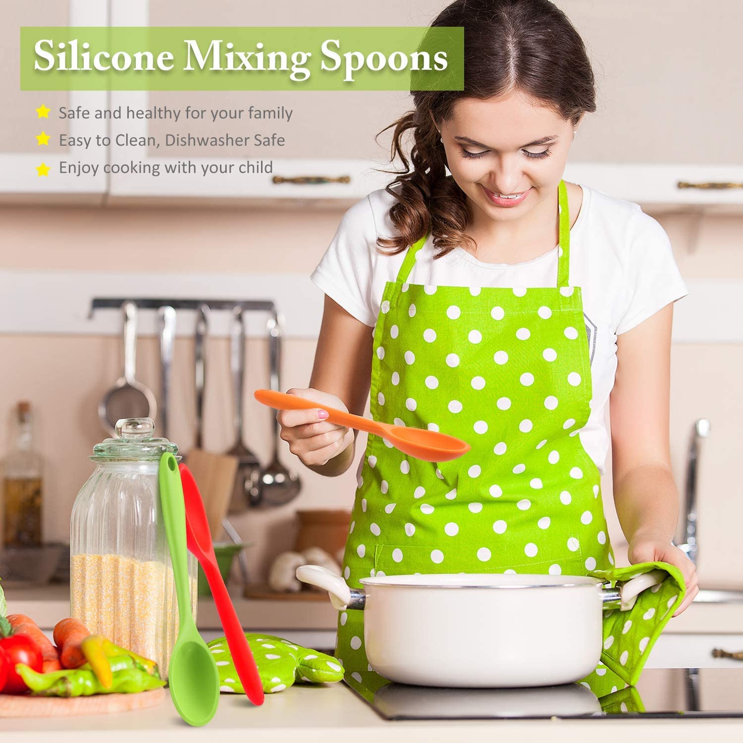Multi Purpose Heat Resistance Silicone Spatula Turner Non-Stick Silicone Kitchen Tools (28cm)