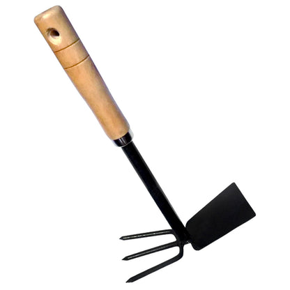 2-in-1 Double Hoe Gardening Tool with Wooden Handle