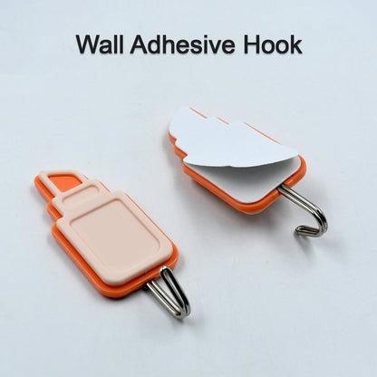 Fancy Self Adhesive Printed Waterproof Adhesive Strong Wall Hook (2pc)