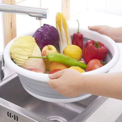 Portable Folding Basin, Lightweight Wash Basin Folding Water Basin for Travel Washing Clothes Vegetables