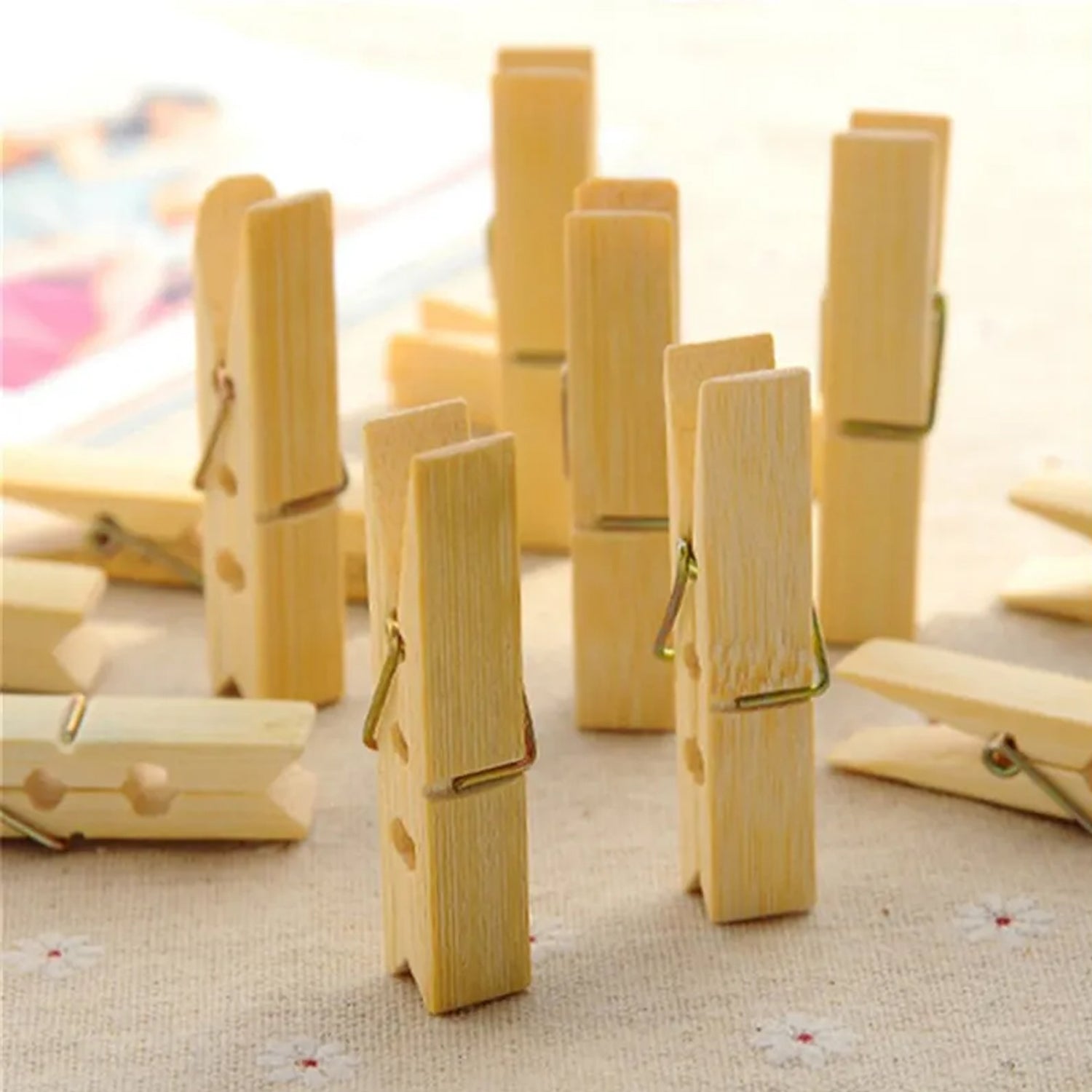 Multipurpose Wooden Heavy Clip (20 Pieces) for Clothespin , Dryer, Hanger, Photo Paper Peg Pin, Craft Clips for School Arts Crafts Decoration