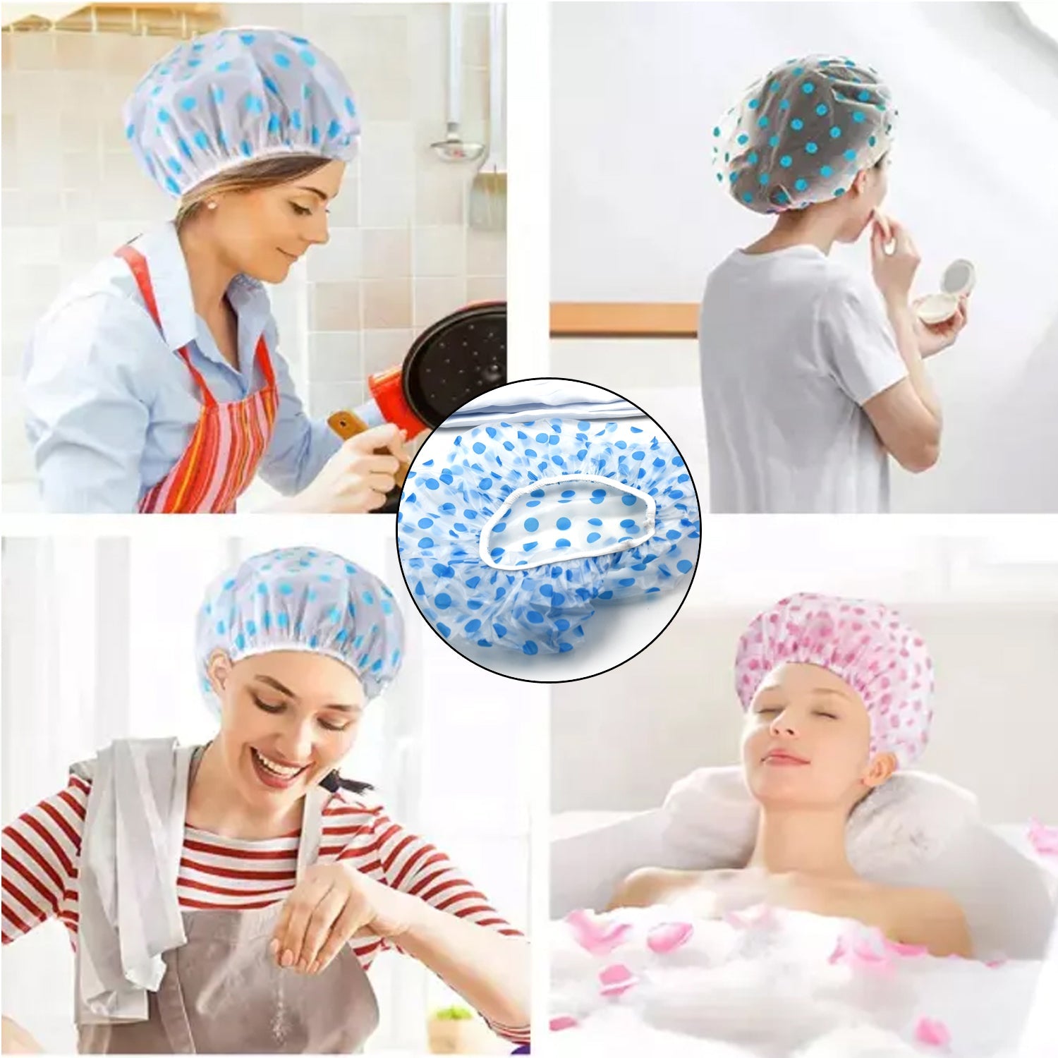Solid Shower Curtain Set With Shower Cap, Loofah - Lightweight, For Bathrooms, Home (150X200 Cm)