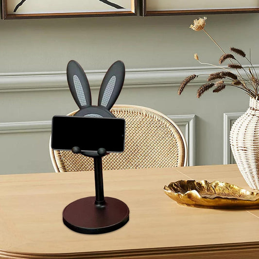 Cute Bunny Phone Stand, Angle Height Adjustable Phone Stand for Desk, Kawaii Phone Holder Desk Accessories, Easter Bunny Gifts Favor for Girl & Boys Accessories for Phone, Tablet, Easter Gifts Favors