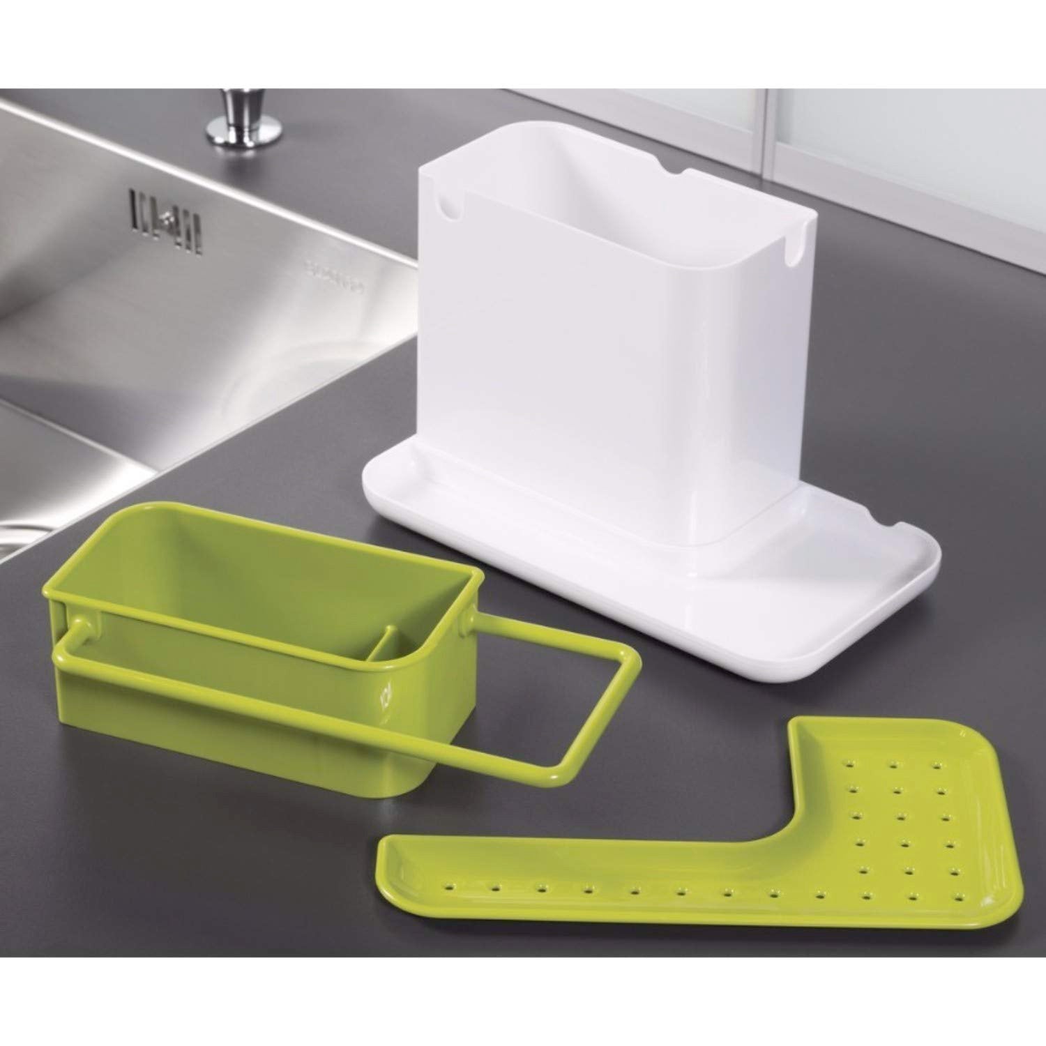 Plastic 3-in-1 Stand for Kitchen Sink Organizer Dispenser for Dishwasher Liquid 