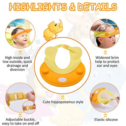 Silicone Baby Shower Cap Bathing Baby Wash Hair Eye Ear Protector Hat for New Born Infants babies Baby Bath Cap Shower Protection For Eyes And Ear