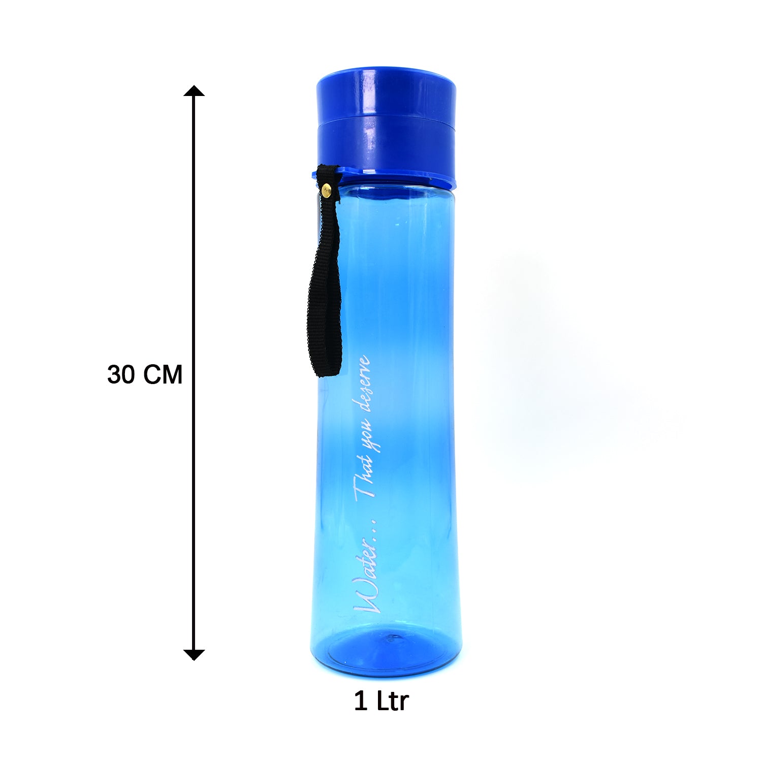 2716 Unbreakable, Leakproof, Durable, BPA Free, Non-Toxic Plastic Water Bottles, 1 Litre (Pack of 3, Assorted Color)