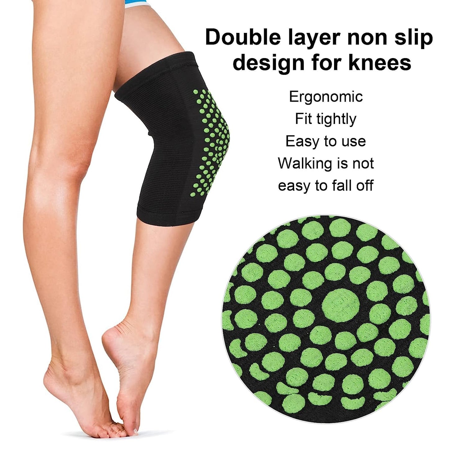 Heat Knee Pads, Self-Heating Knee Pads, Knee Pads, Heat Therapy Knee Support, Knee Heating Pad for Knee Injury, Pain Relief (1 Pair)