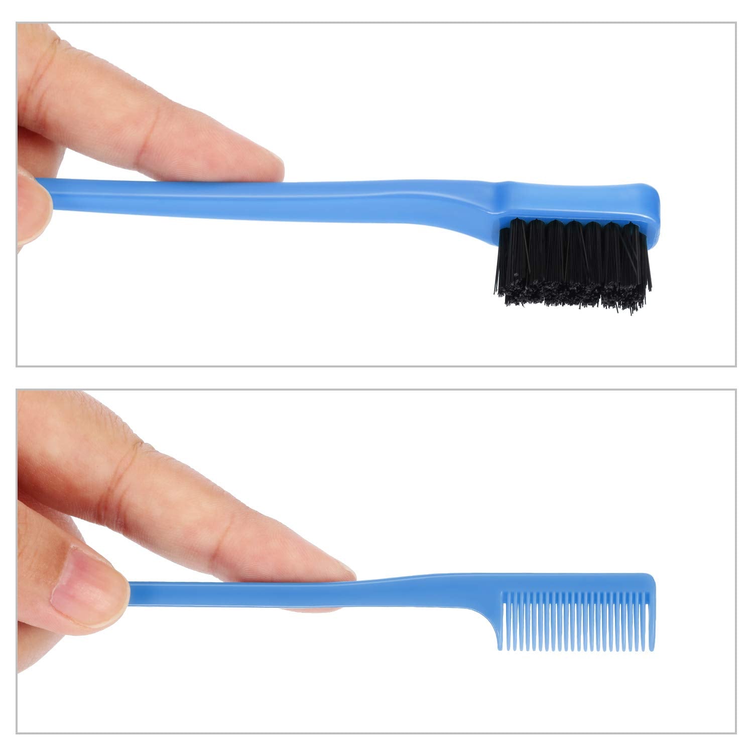 Smooth Gentle Hair Gel Edge Control Natural Look Polish Hair Tool Dual Ended Hair Brush (1pc)