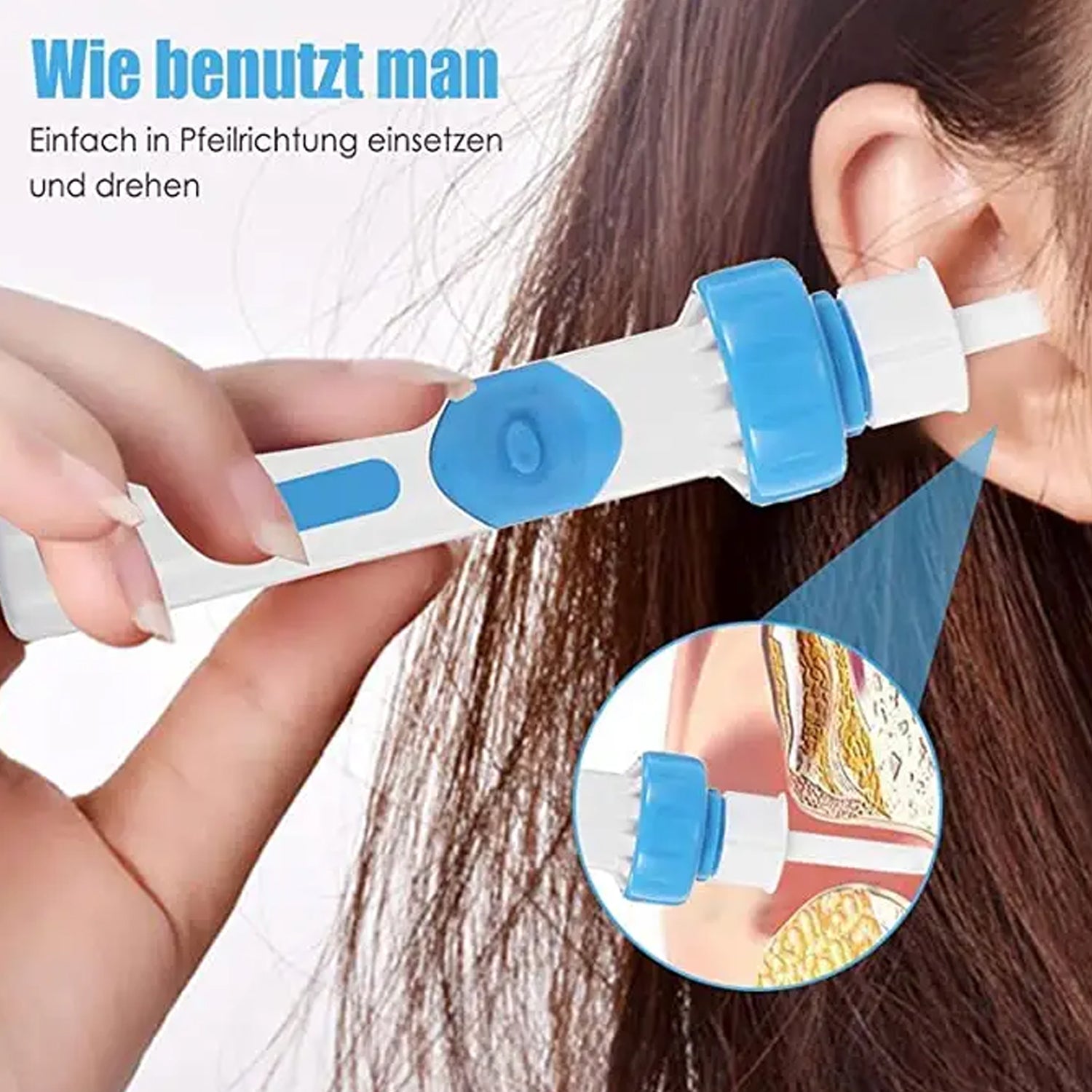 Ear Suction Device, Portable Comfortable Efficient Automatic Electric Vacuum Soft Ear Pick Ear Cleaner Easy Earwax Remover Soft Prevent Ear-Pick Clean Tools Set for Adults Kids