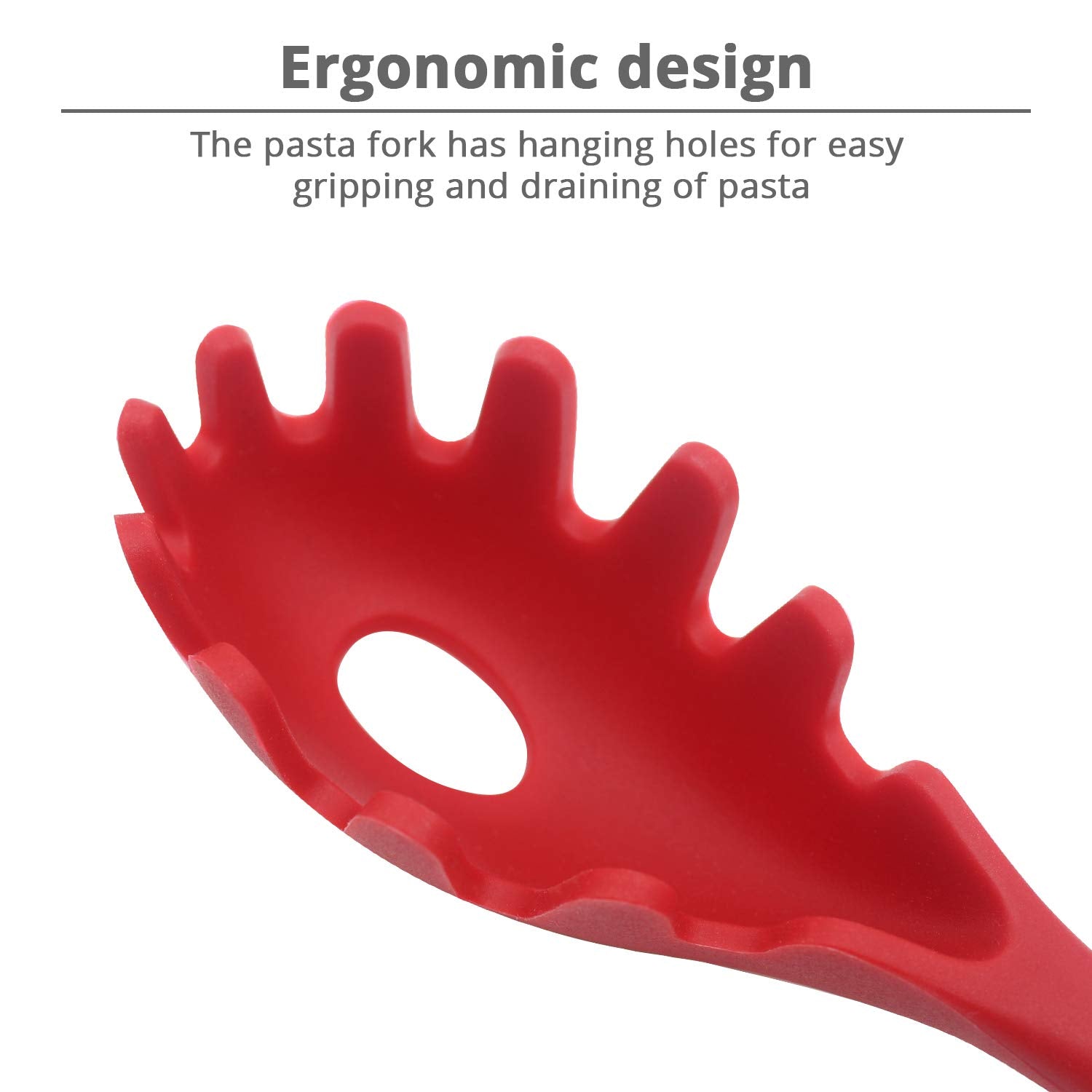 Silicone Spaghetti Spoon Pasta Spoon Easy Clean for Your Home, Restaurant (22cm)