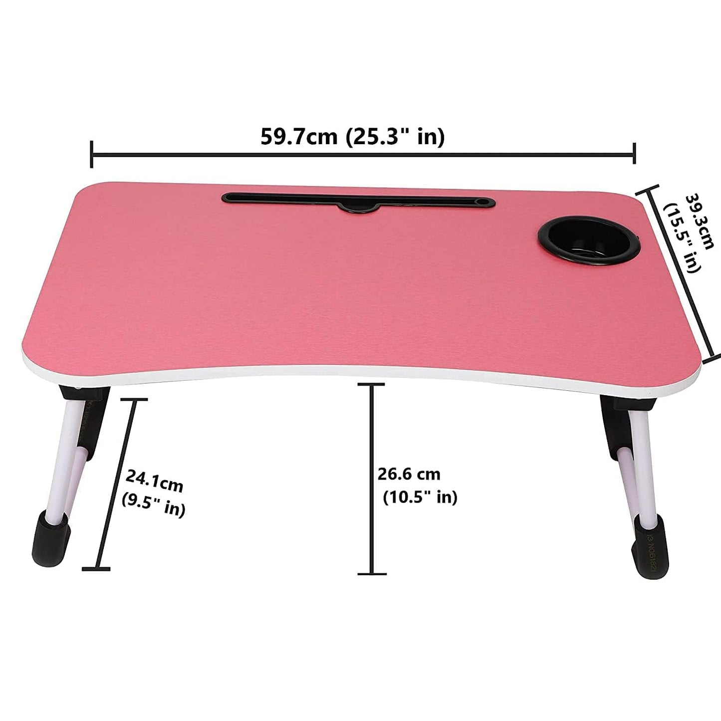 Multi-Purpose Laptop Desk for Study and Reading with Foldable Non-Slip Legs Reading Table Tray, Laptop Table ,Laptop Stands, Laptop Desk, Foldable Study Laptop Table (PINK)
