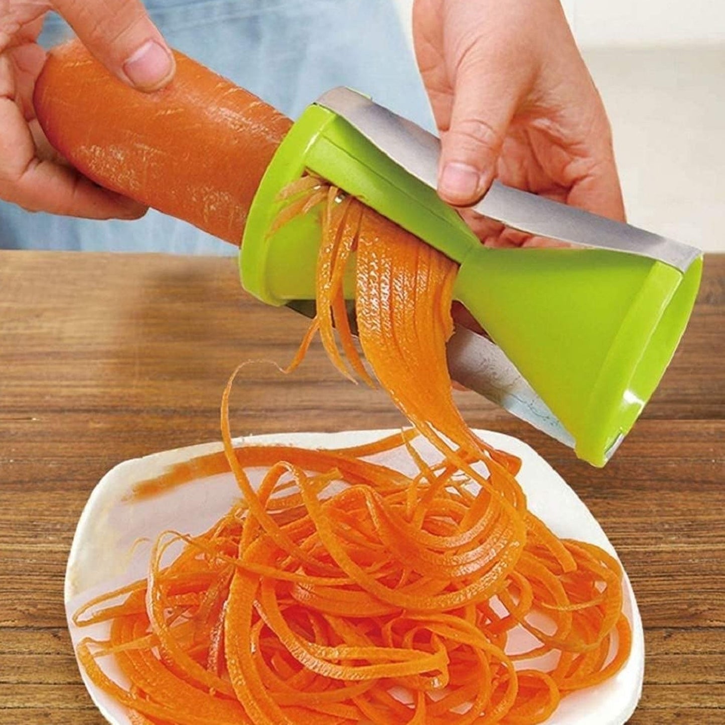 Portable Spiralizer Vegetable Slicer Handheld Spiralizer Peeler Stainless Steel Spiral Slicer For Salad Vegetables Fruit Slicer