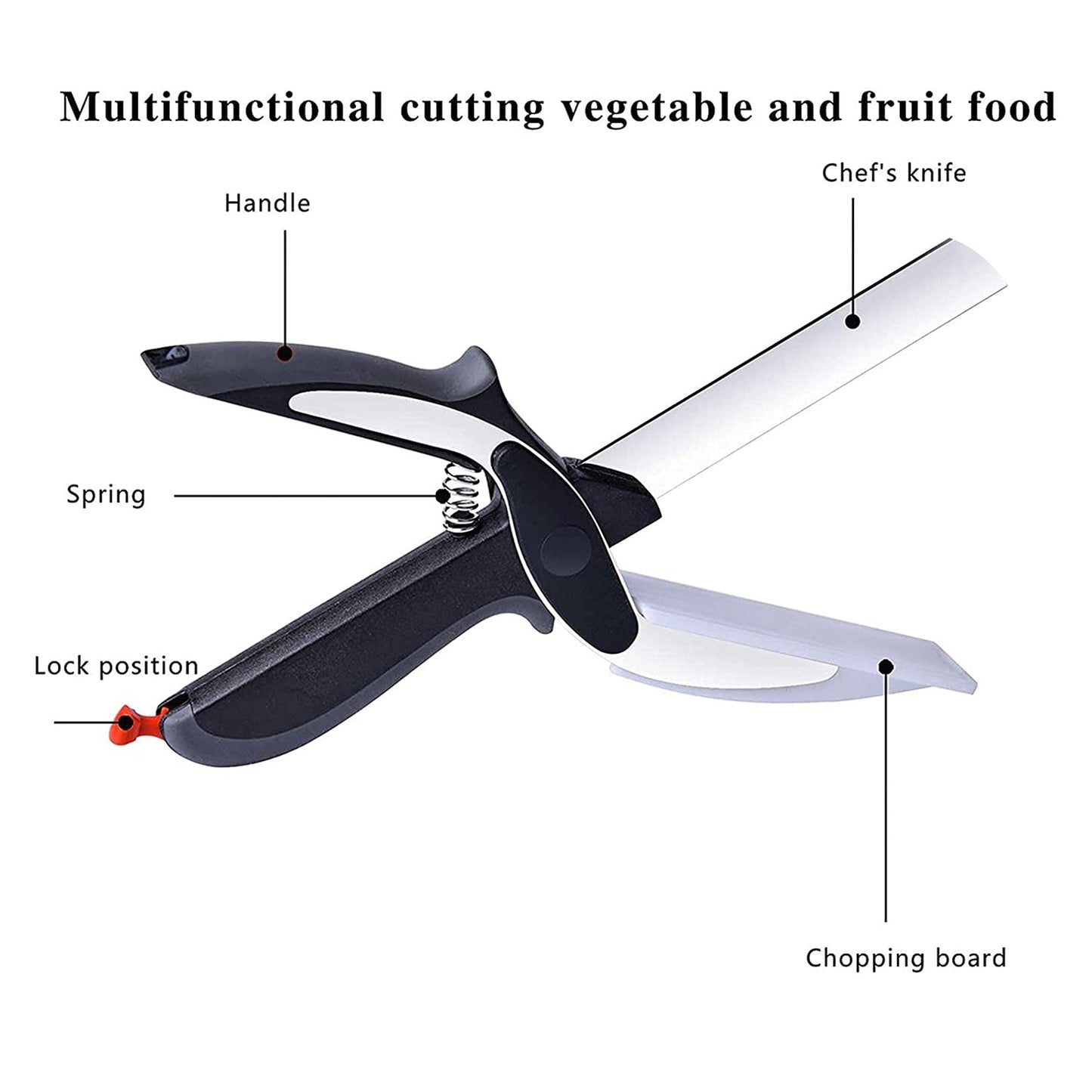 Clever Cutter 2-in-1 Food Chopper Slicer Dicer Vegetable Fruit Cutter 