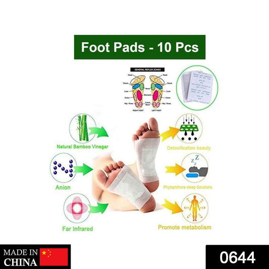 kinoki Cleansing Detox Foot Pads, Ginger & salt Foot Patch -10pcs (Free Size, White)