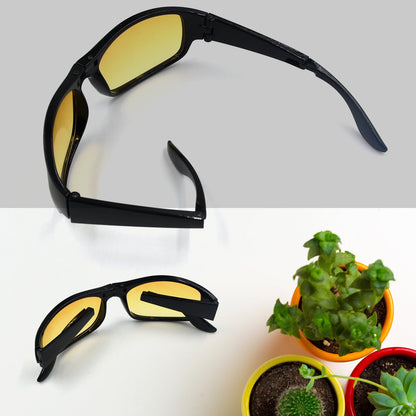 Protect Sunglasses | Clear Vision Glasses for Driving Car & Bike Riding Yellow/Black Glasses for Men and Women