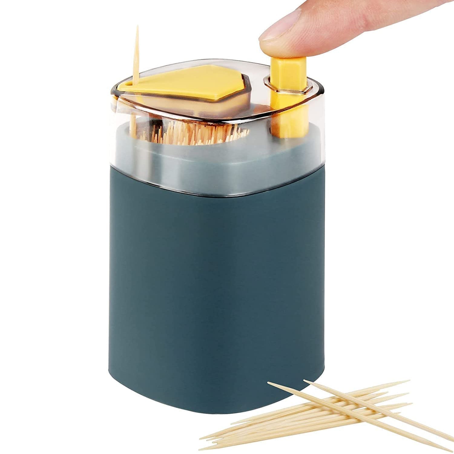 Toothpick Holder Dispenser, Pop-Up Automatic Toothpick Dispenser for Kitchen Restaurant Thickening Toothpicks Container Pocket Novelty, Safe Container Toothpick Storage Box