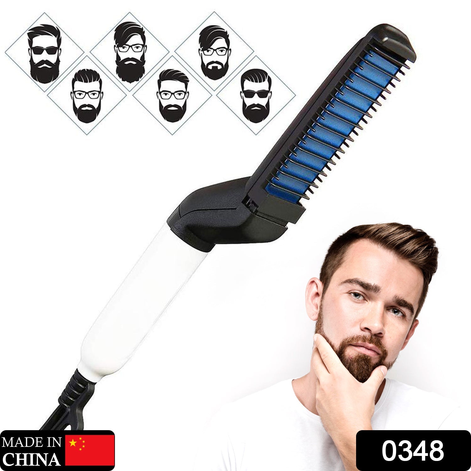 Men's Beard and Hair Curling Straightener (Modelling Comb)