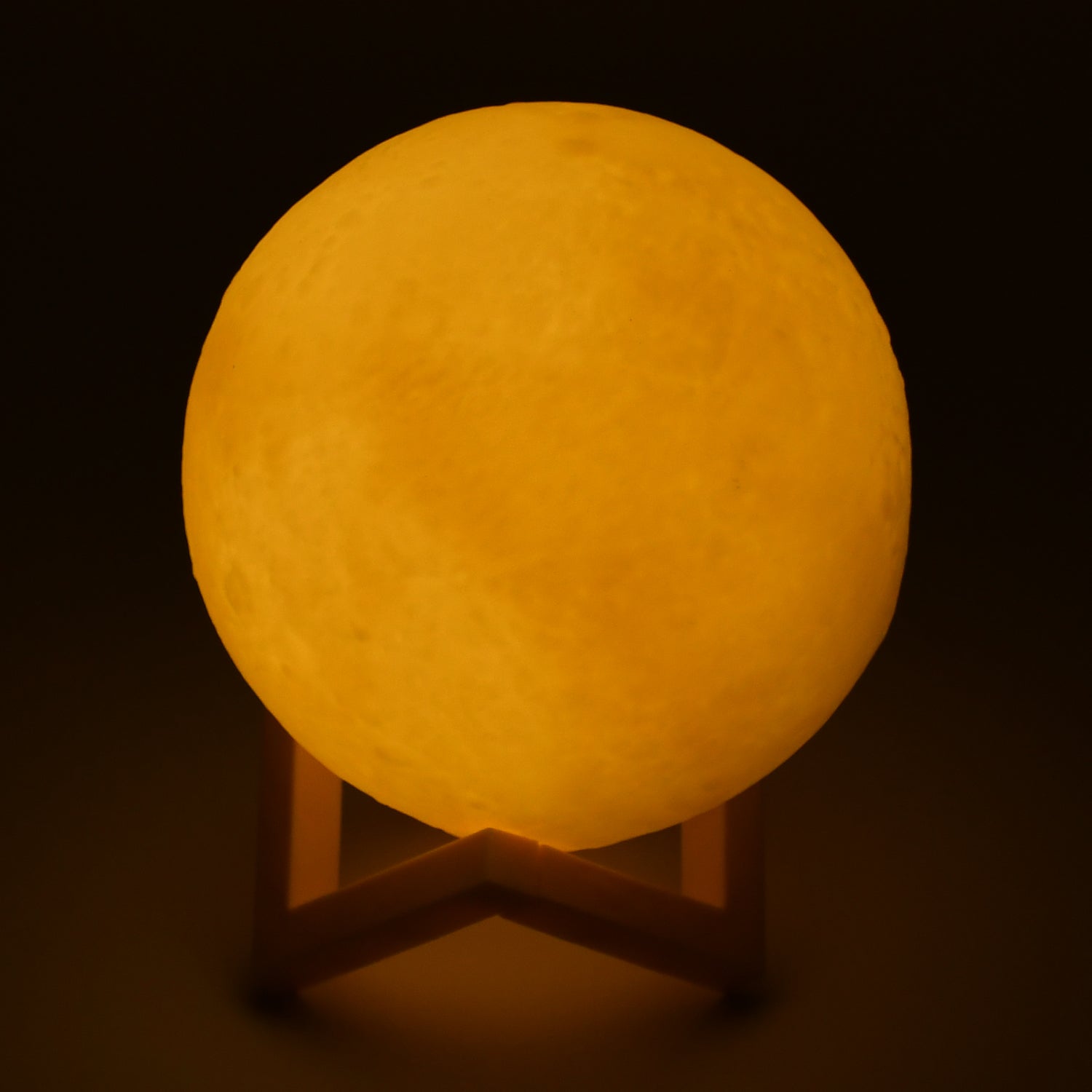 True home Moon Night | LAMP with Wooden Stand | Night LAMP for Bedroom