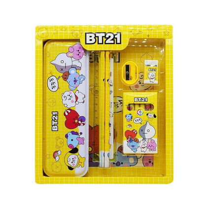 Stationery Kit for Kids - Stationery Set, Includes Metal Pencil Box, Sharpener, Pencil and Eraser Set, School Supply Set, Birthday Return Gift for Kids, Boys, Girls (12 pc Set)