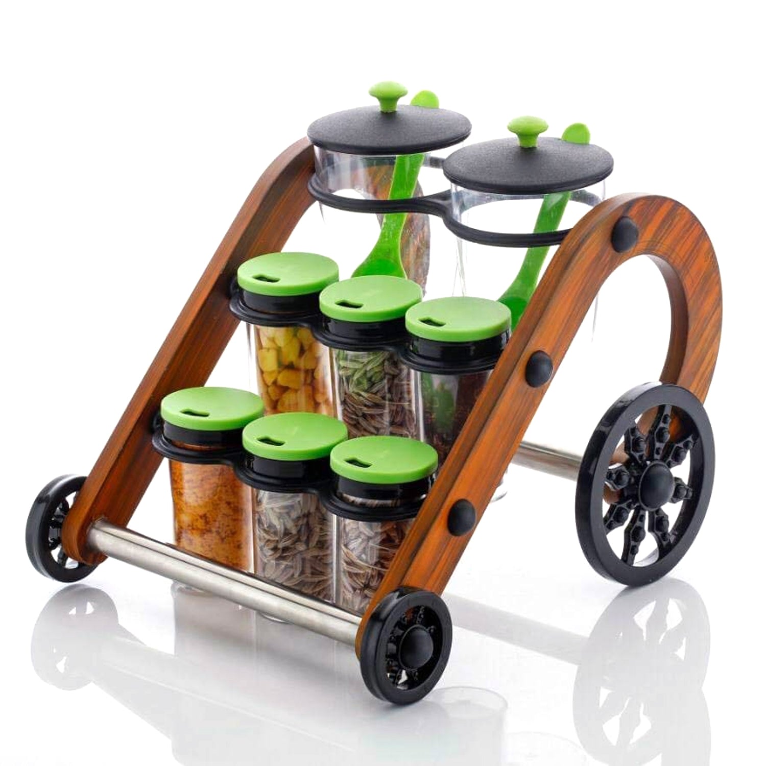 2677 Rajwadi Spice Jar Stand and holder for supporting jars, bottles etc. including all kitchen purposes.