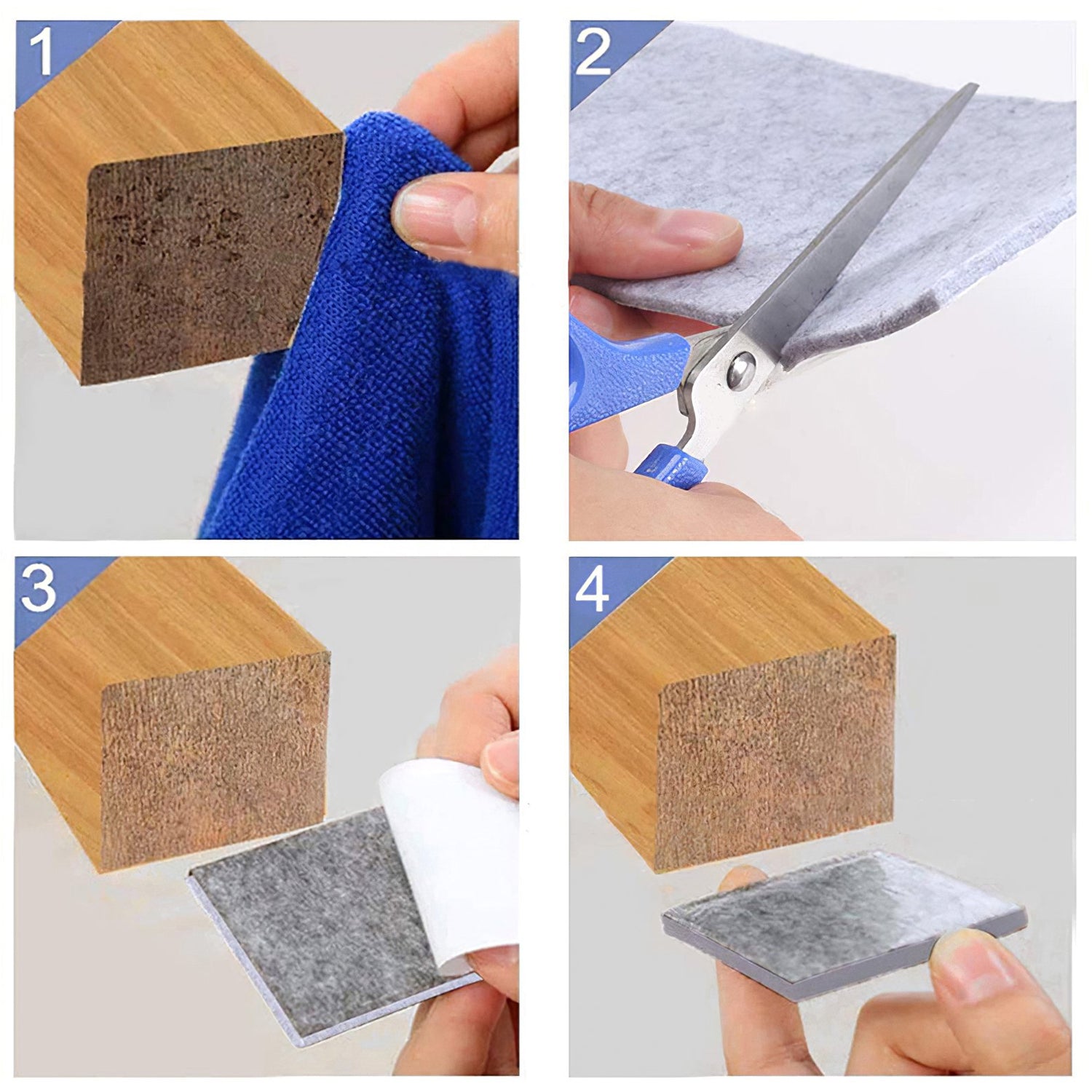 Furniture Pad Square Felt Pads Floor Protector Pad For Home & All Furniture Use (Pack Of 4 Pc)