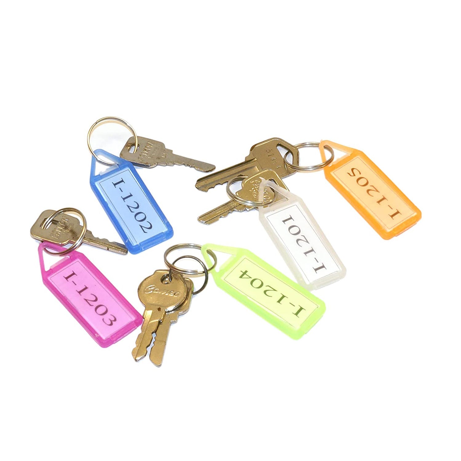 6170 50Pc Keychain Tag Label Used For Decorative Purpose On Keys And All.
