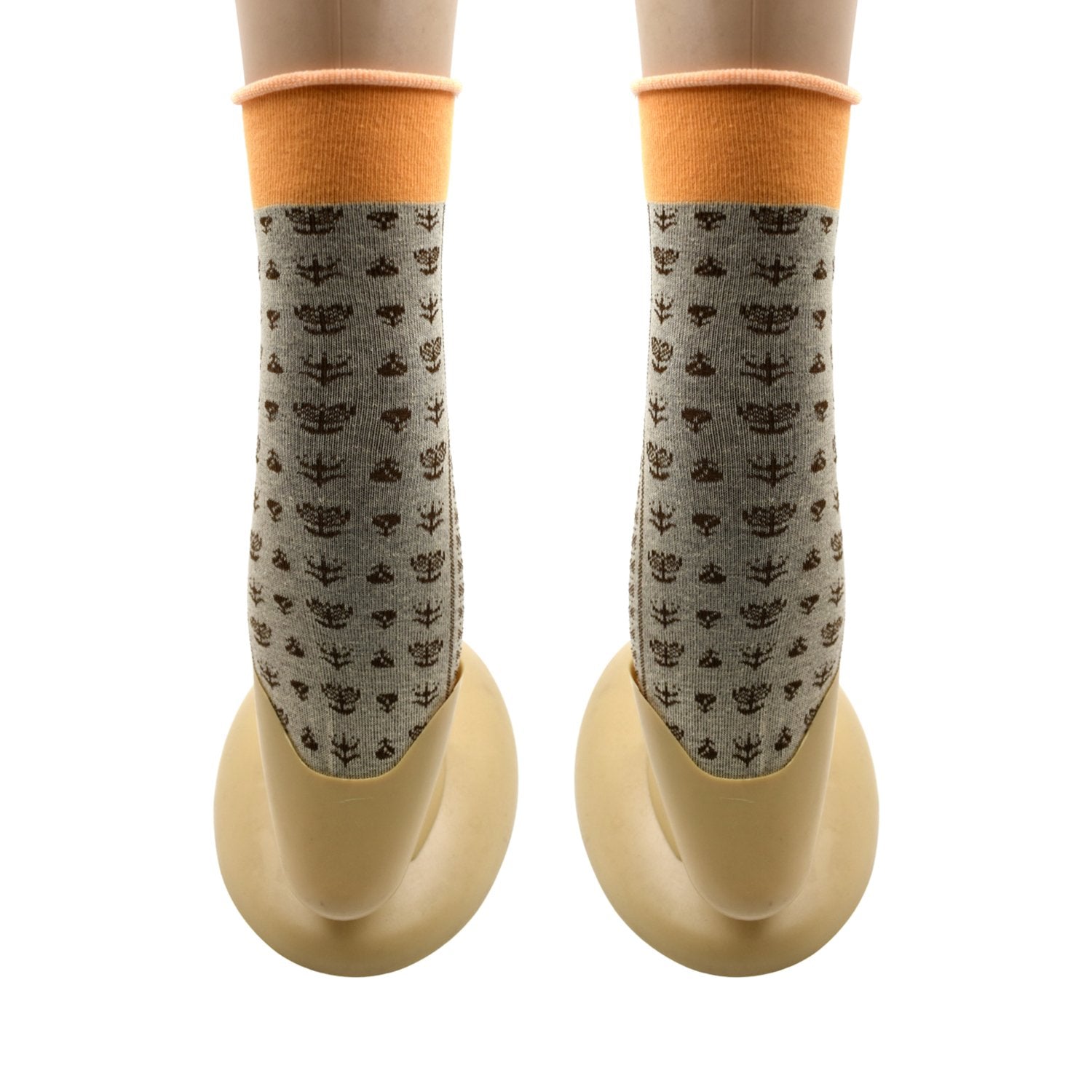 7354 Women's Cotton Solid Ankle Length Printed Fancy Socks Combo - 12 pair (Multicolour, Medium)