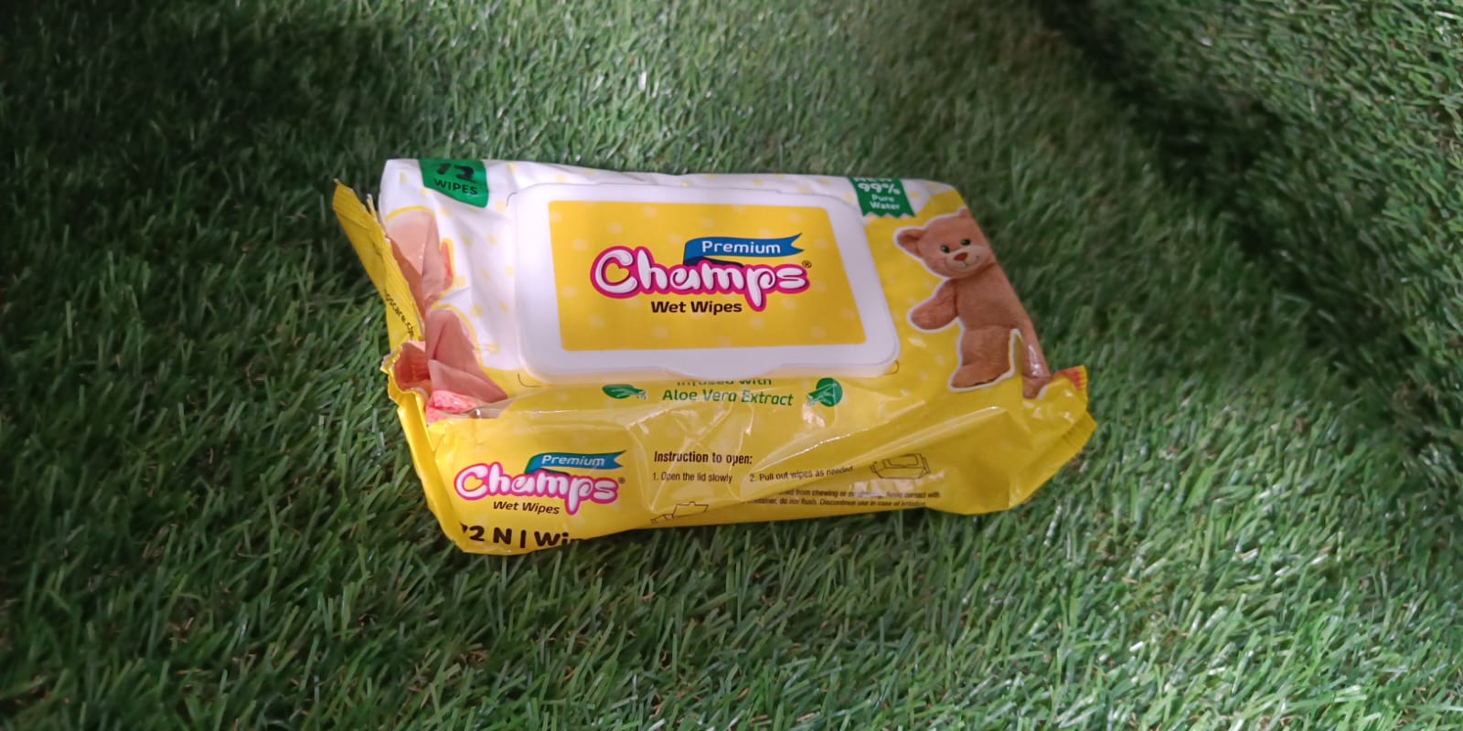 Champs Premium Wet Wipes Infused With Aloe Vera Extract Wet Wipes (72 N Wipes)