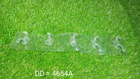 4654A Adhesive Transparent Heavy Duty Wall Hook
