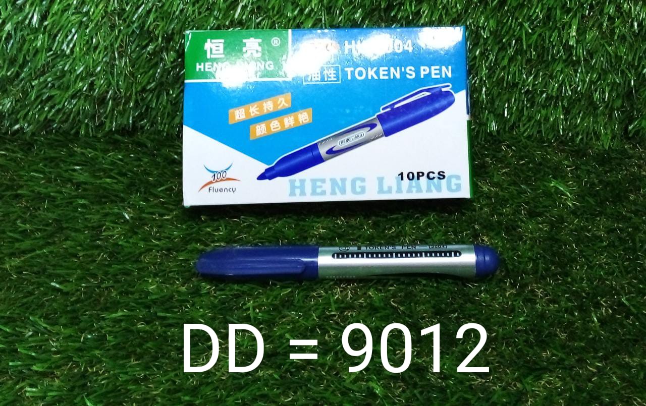 9012 10Pc Blue Marker and pen used in studies and teaching white boards in schools and institutes for students.