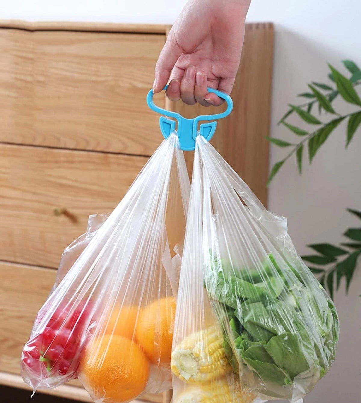 Portable Shopping Bag Handle Holder, Household Plastic Bag Hook Kitchen Supplies Carrier Holds Plastic Reusable Grocery Bags Holder Portable Bag Carrier, Multifunctional (2pc)