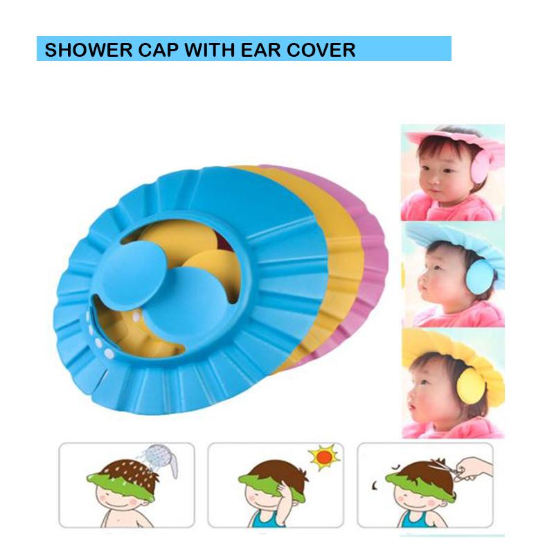 Adjustable Safe Soft Baby Shower cap