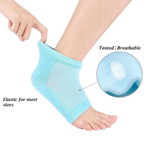 Heel Pain Relief Silicone Gel Heel Socks (Multicolor)