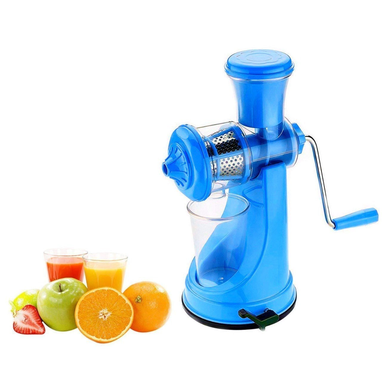 Manual Fruit Vegetable Juicer with Strainer (Multicolour)