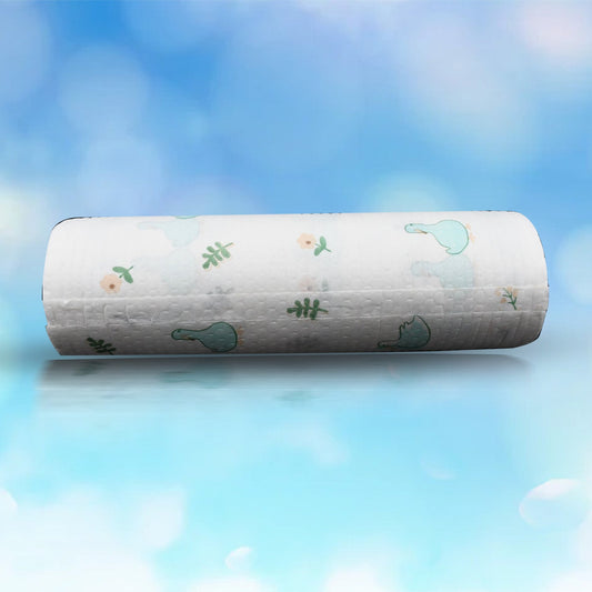Non Woven Reusable And Washable Kitchen Printed Tissue Roll Non-Stick Oil Absorbing Paper Roll Kitchen Special Paper Towel Wipe Paper Dish Cloth Cleaning Cloth 45 Sheets