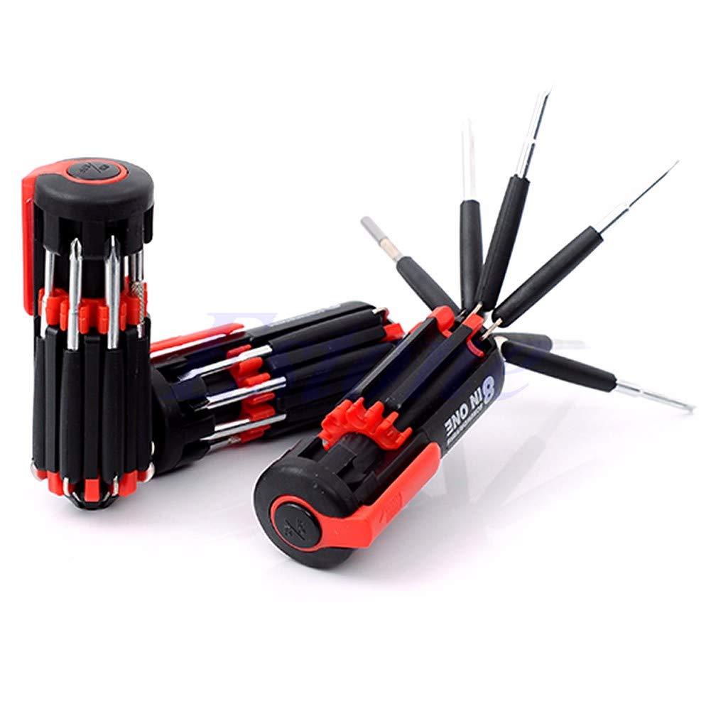 8-in-1 Multi-Function Screwdriver Kit with LED Portable Torch 
