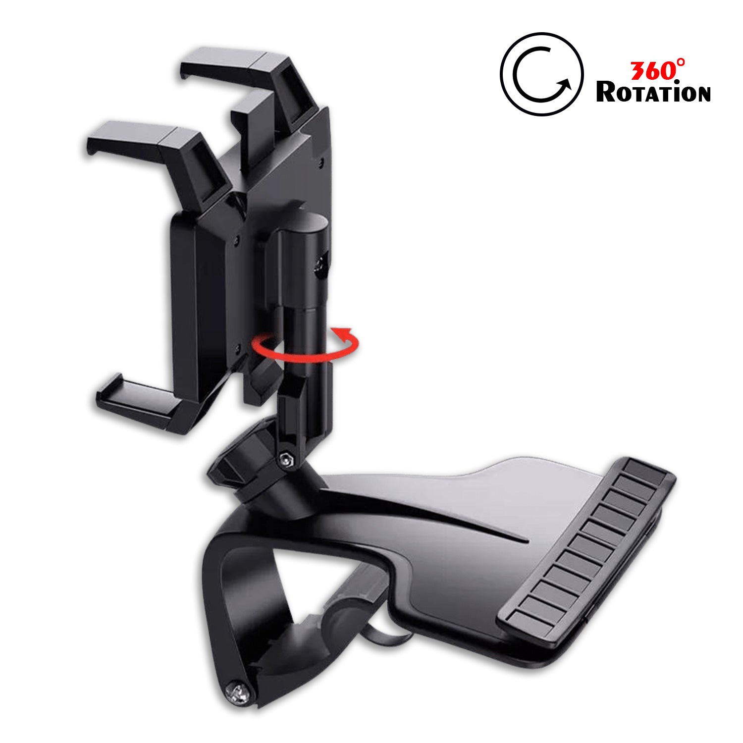 Car Mobile Phone Holder Mount Stand with 360 Degree. Stable One Hand Operational Compatible with Car Dashboard.