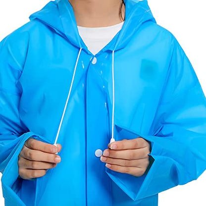Mix Size Portable Student Rain Coat, Kid's Girl's & Boy's Outdoor Traveling Eva Material Raincoat/Rain wear/Rain Suit for Outdoor Accessory (1pc)