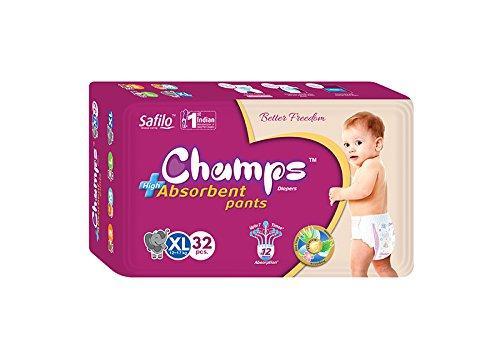 Premium Champs High Absorbent Pant Style Diaper Extra Large(XL) Size, 46 Pieces (957_XLarge_46) Champs