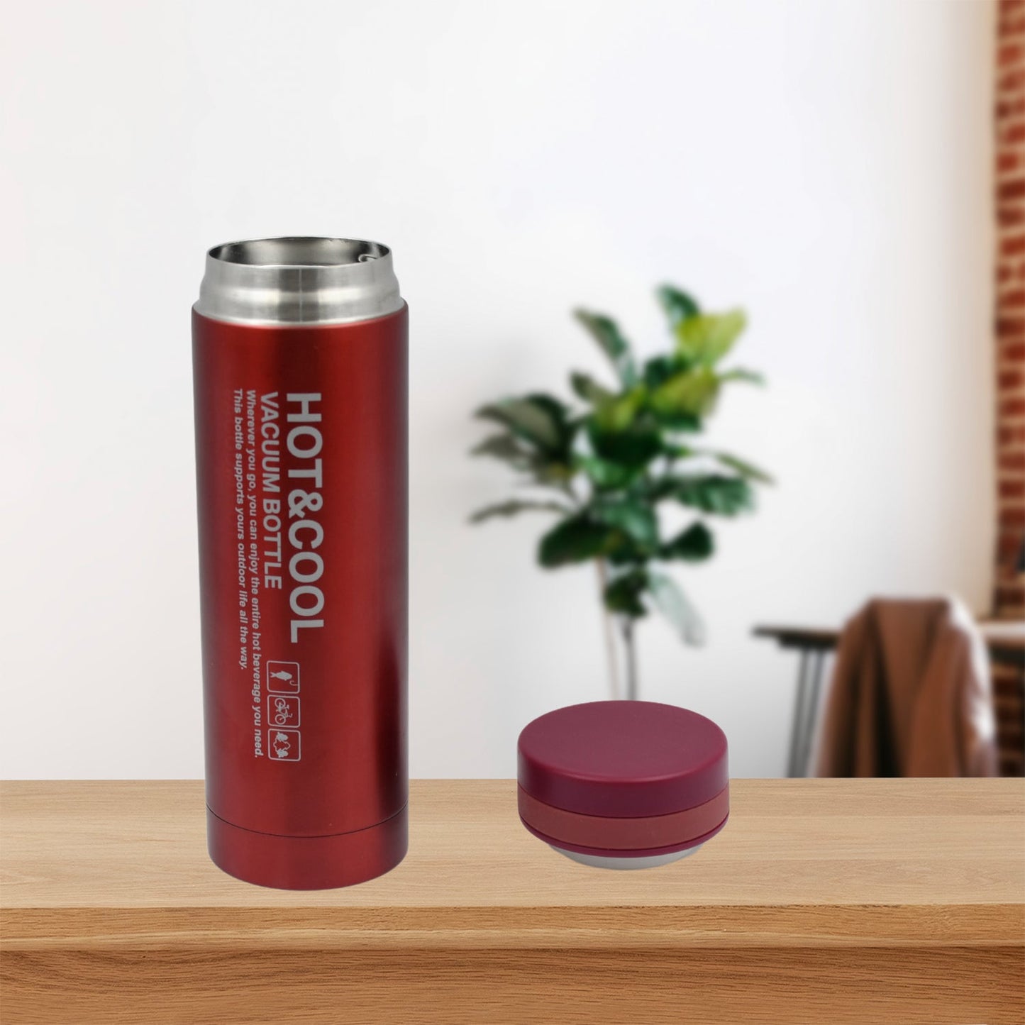 Vacuum Double Insulated Stainless Steel water Bottle 24 Hours Hot and Cold | Easy to Carry | Rust & Leak Proof | Tea | Coffee | Office| Gym | Home | Kitchen 300Ml