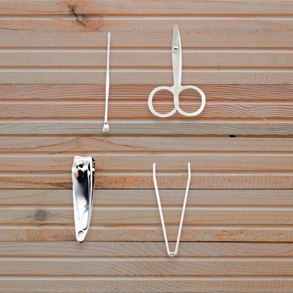 Mini Nail Clipper Set Beauty Nail Tool Set Multifunctional Beauty Set With Plastic Storage Case (4 Pc Set)