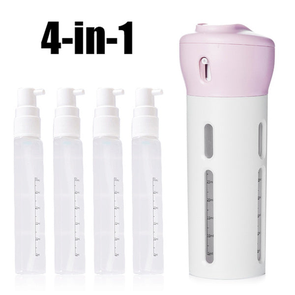 4-in-1 Travel Dispenser Bottle Set Travel Refillable Cosmetic Containers Set