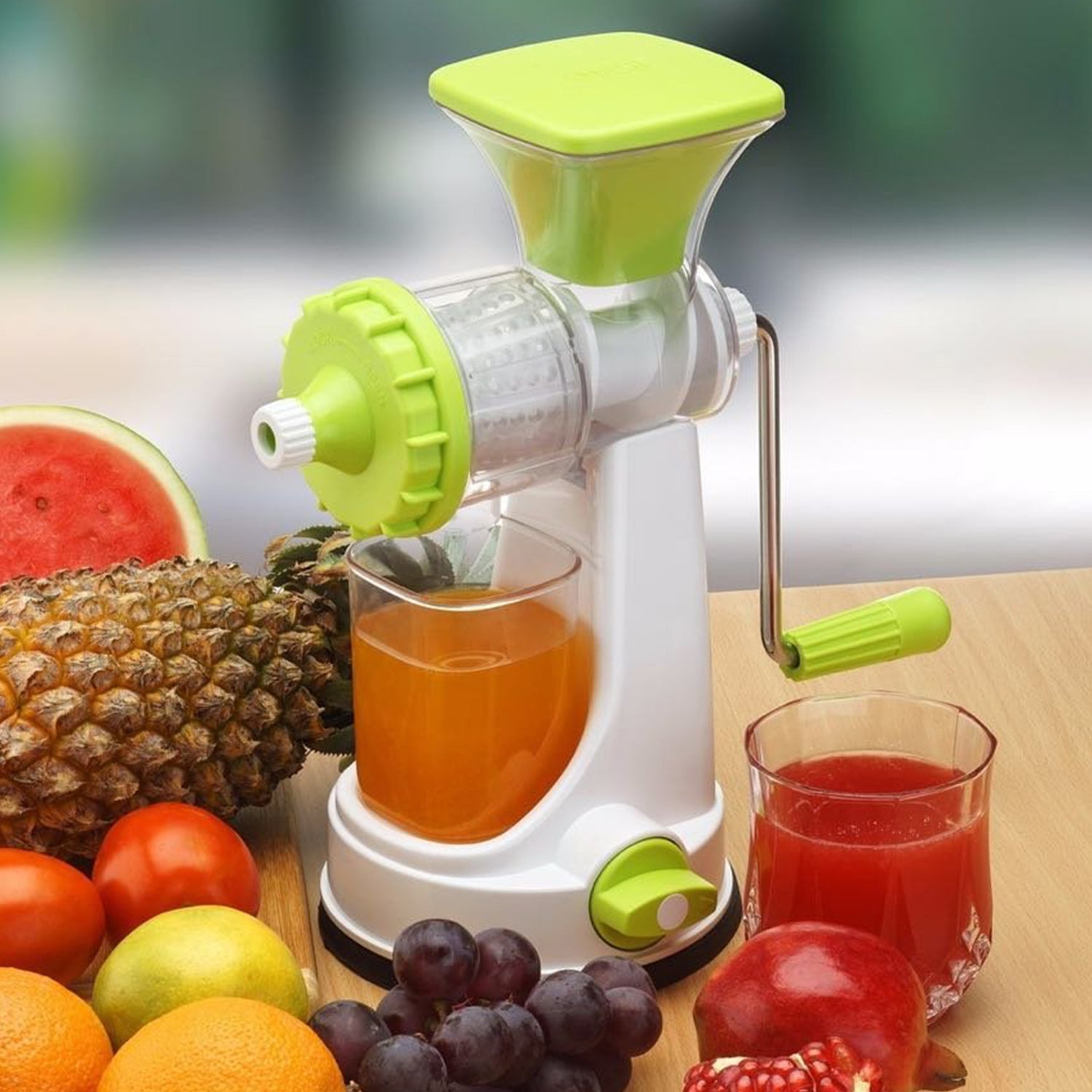 8103 Ganesh Kitchenware Plastic Hand Juicer New Smart Fruit & Vegetable Multipurpose Juicer (Color:Random Green, Blue, Red, Orange) ( Colors May Vary ) (Multicolor Pack of 1)