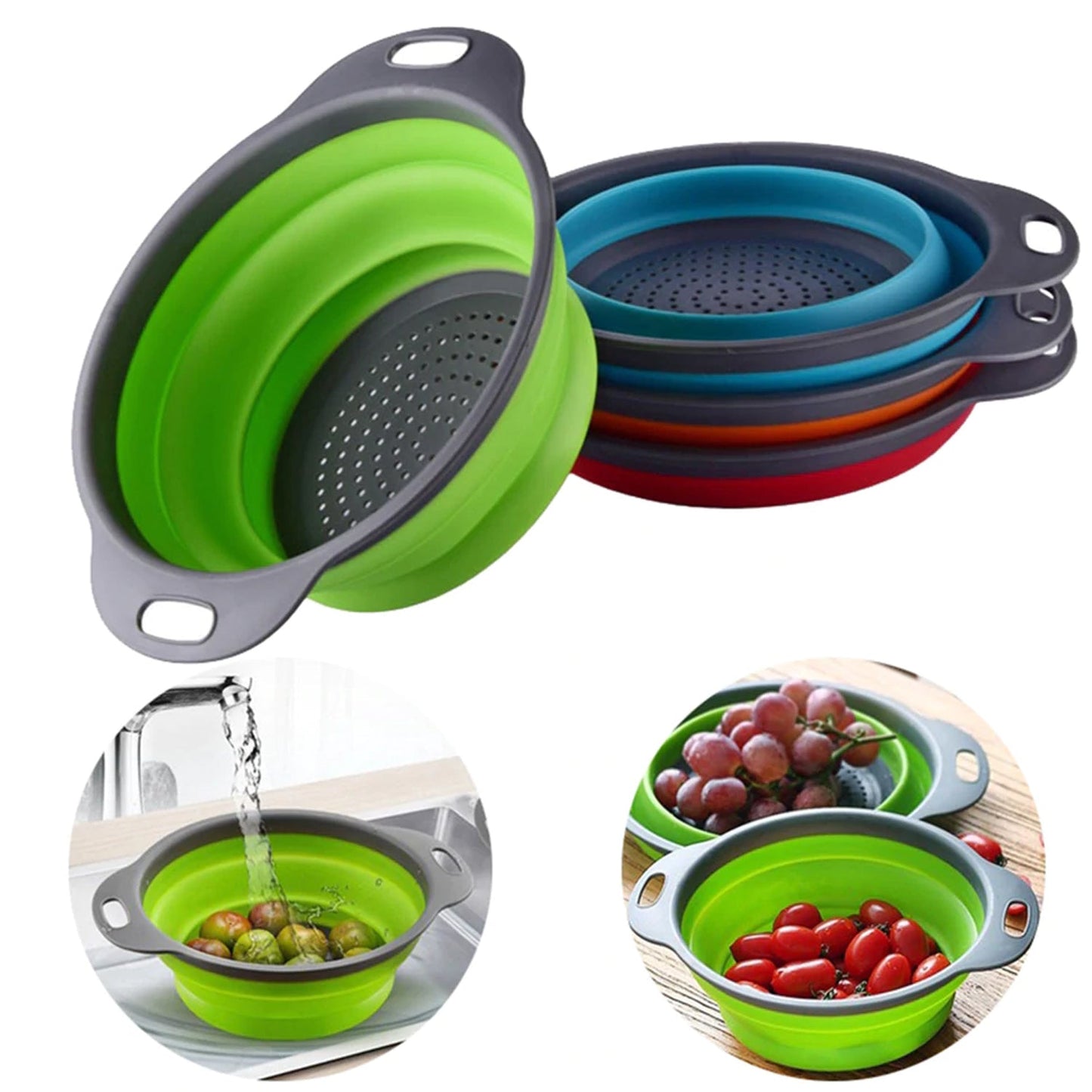 2712 A Round Small Silicone Strainer widely used in all kinds of household kitchen purposes while using at the time of washing utensils for wash basins and sinks etc.